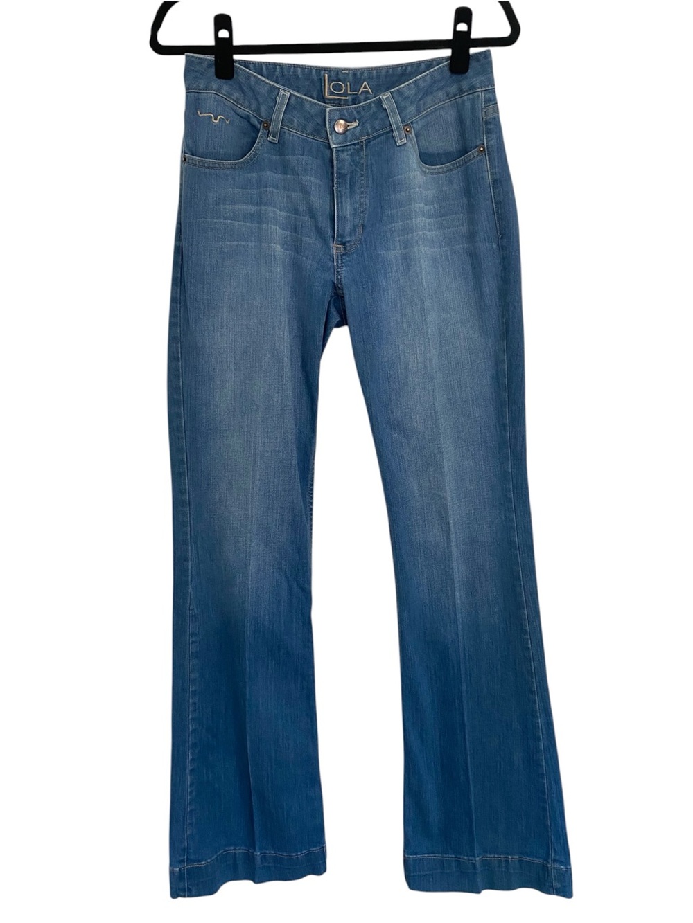Kimes Ranch Lola Flare Jeans Women’s 6 Medium Wash Mid Rise Western Denim